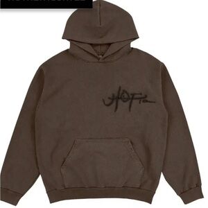 Cactus Jack by Travis Scott Brown Pullover Hoodie with Script Logo